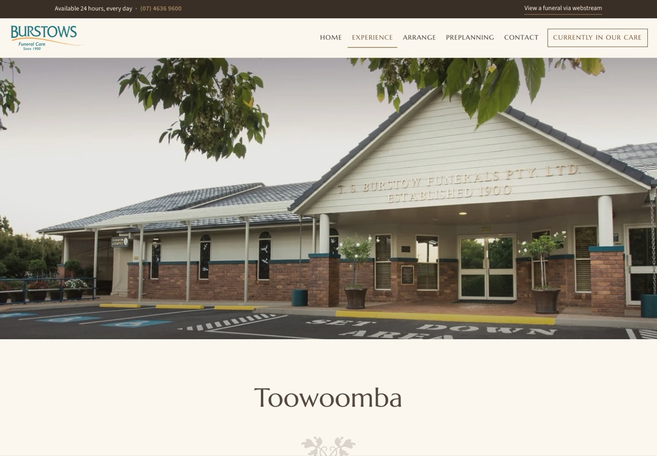 The new site, toowoomba page