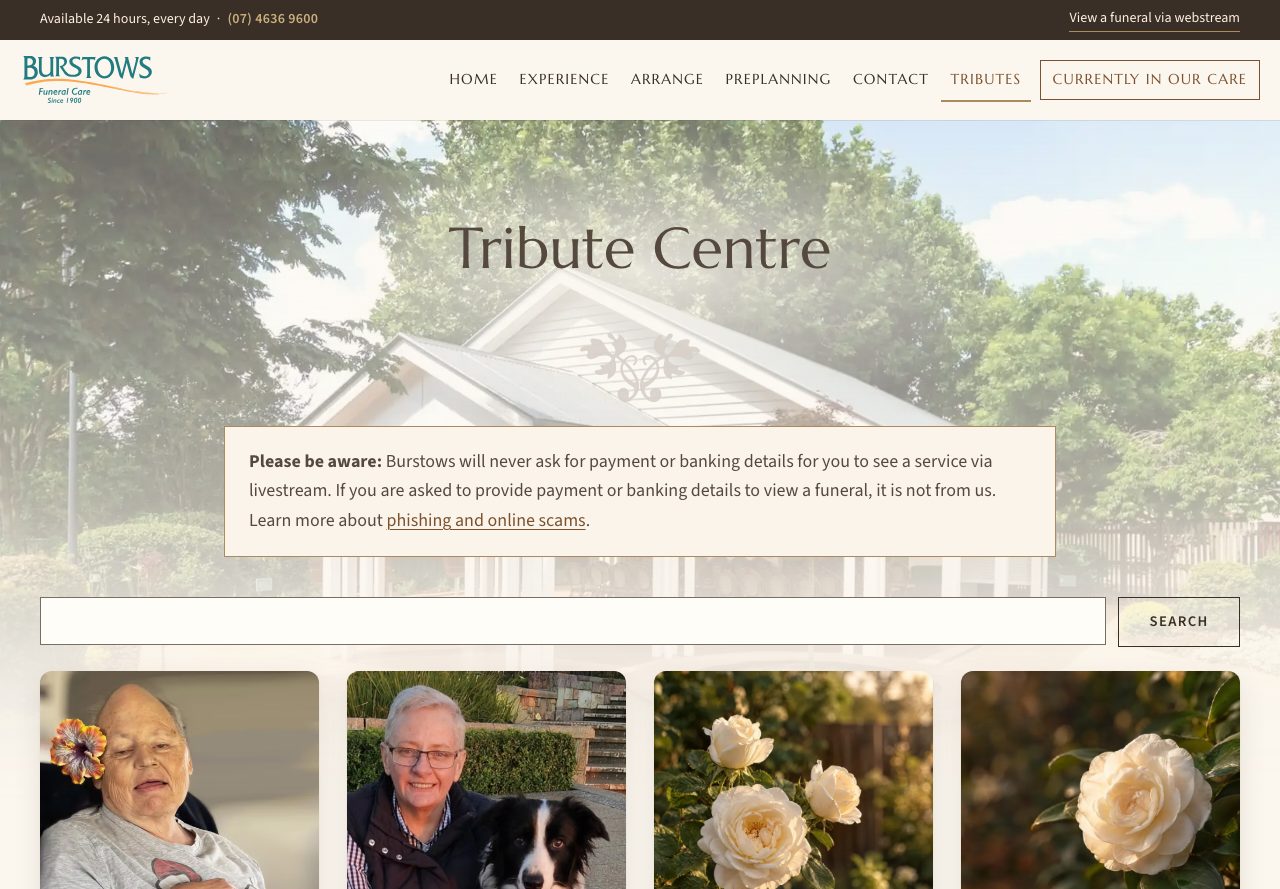 The new page, Tribute Centre
