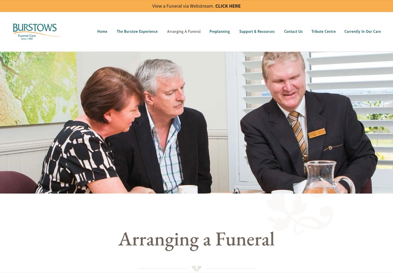 The current site, arrange page